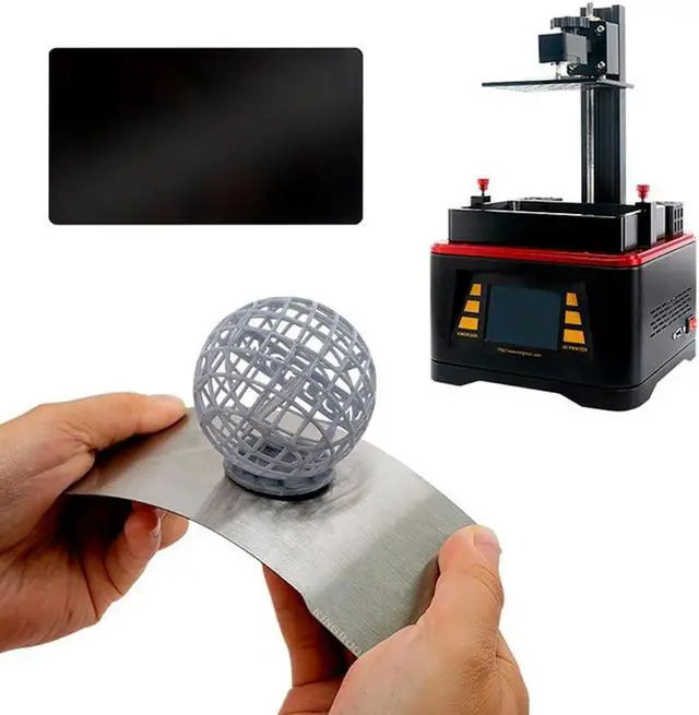 Alt view image 3 of 4 - Ruth's sister Resin Build Plate+Magnetic Sheet, Resin Flexible Steel Plate Flex Bed For Elegoo Mars/Mars Pro/Monoprice Mini Deluxe SLA