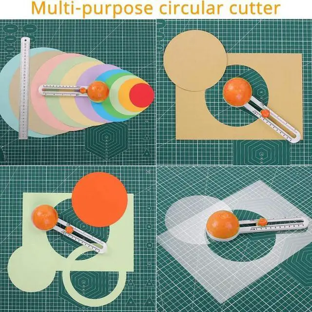 Alt view image 3 of 4 - Ruth's sister Circular Paper Cutter Paper Trimmer Scrapbooking Tool Rotary Cutter Round Cutting Knife Cards Cutters (Orange)