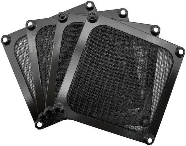 Alt view image 3 of 4 - Ruth's sister 90Mm Desktop Computer Fan Filter Grills With Screws, Aluminum Frame Ultra Fine Stainelss Steel Mesh - 4 Pack (Black)