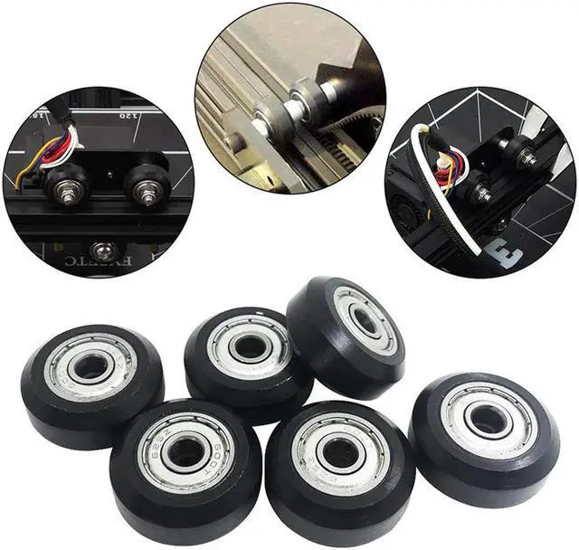 Main image of Ruth's sister 12 Pcs 625Zz Plastic Pulley Wheels With Bearings Gear For 3D Printer Compatible With CR-10 / CR-10S / CNC Router Hybrid