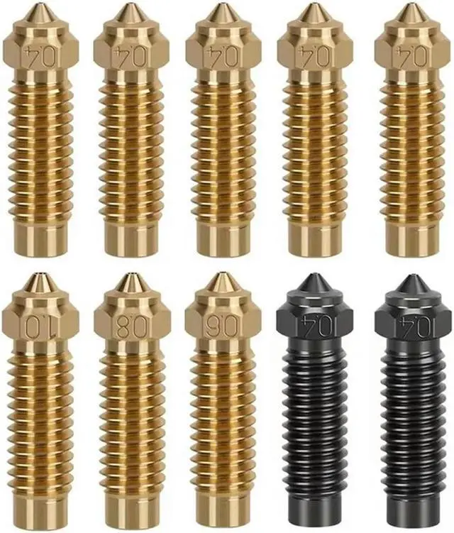 Main image of Ruth's sister 3D Printer Extruder Hotend Nozzle Kit-8Pcs Brass Nozzles, 2Pcs Hardened Steel Nozzles, For Elegoo Neptune 4 Plus/4 Max Durable