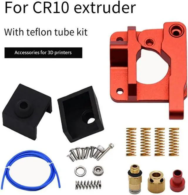 Alt view image 3 of 4 - Ruth's sister Upgrade Dual Gear Extruder With PTFE Tube/Silicone Case/Spring Kit For CR10 CR10S 3D Printer Extruder