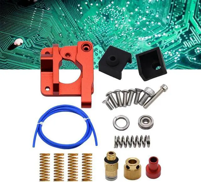 Alt view image 2 of 4 - Ruth's sister Upgrade Dual Gear Extruder With PTFE Tube/Silicone Case/Spring Kit For CR10 CR10S 3D Printer Extruder