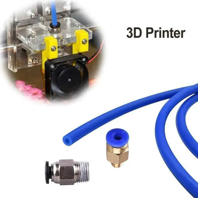 Alt view image 4 of 4 - Ruth's sister 3D Printer Accessories 1.5M PTFE Tube Ptfe Blue Tubing PC4-M6 PC4-M10 Connector For 3D Printer 1.75 Mm Filament