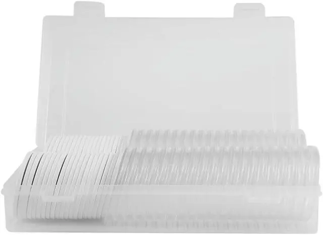 Main image of Ruth's sister 46 Mm Coin Capsules Plastic Round Coin Holder Case And 7Sizes (16/20/25/27/30/38/46Mm) Protect Gasket