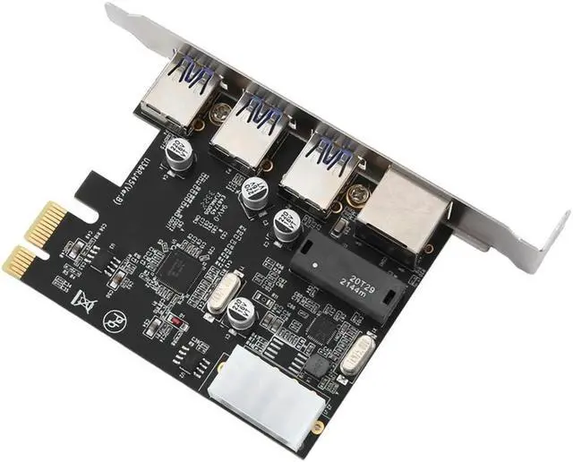 Alt view image 3 of 4 - Ruth's sister 1 Piece Pcie Slot To RJ45 USB 3.0 Pcie Expansion Card With Gigabit Ethernet Controller PCI Express Adapter For Desktop PC