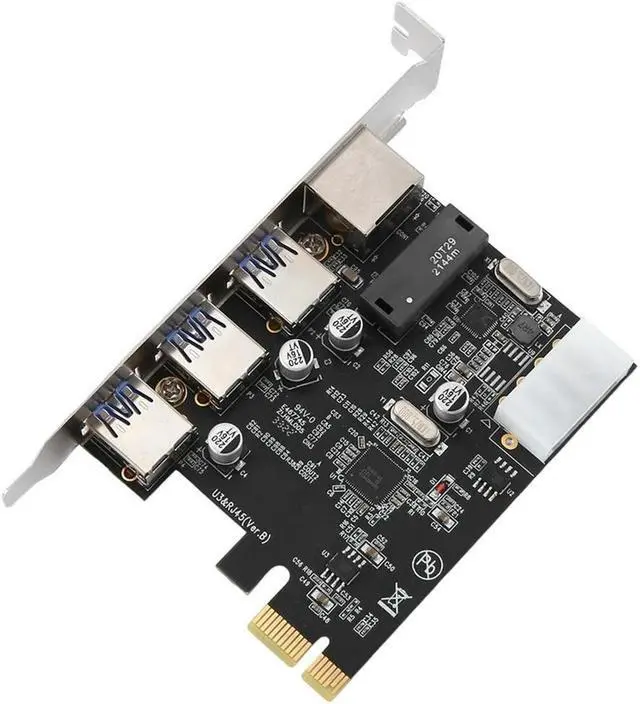 Alt view image 2 of 4 - Ruth's sister 1 Piece Pcie Slot To RJ45 USB 3.0 Pcie Expansion Card With Gigabit Ethernet Controller PCI Express Adapter For Desktop PC