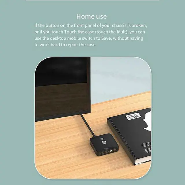 Alt view image 2 of 4 - Ruth's sister 2X Computer Desktop Power Switch External PC Host Power Supply On/Off Push Button Switch, Dual USB And Audio Ports