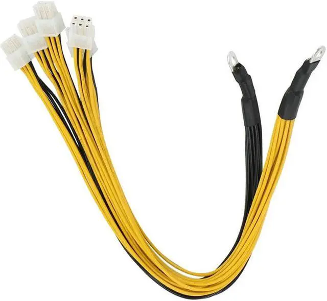 Alt view image 4 of 4 - Ruth's sister 4Pack 6Pin Connector Server Power Supply Cable Pcie Express For Antminer S9 S9I Z9 For P3 P5 Support Miner PSU Cable