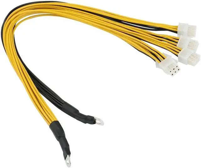 Alt view image 2 of 4 - Ruth's sister 4Pack 6Pin Connector Server Power Supply Cable Pcie Express For Antminer S9 S9I Z9 For P3 P5 Support Miner PSU Cable