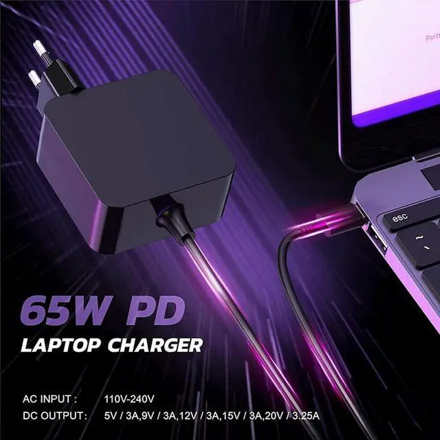 Alt view image 4 of 4 - Ruth's sister Type C Charger 100W USB C Power Supply AC Adapter For / Pro/Air, Laptop Type C PD Power Supply-EU Plug