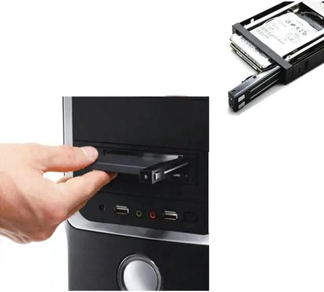 Alt view image 4 of 4 - Ruth's sister 2.5 Inch SSD HDD Enclosure Tray 2-Bay Disk Drive SATA Floppy Drive Enclosure Hard Disk Enclosure Extraction Box