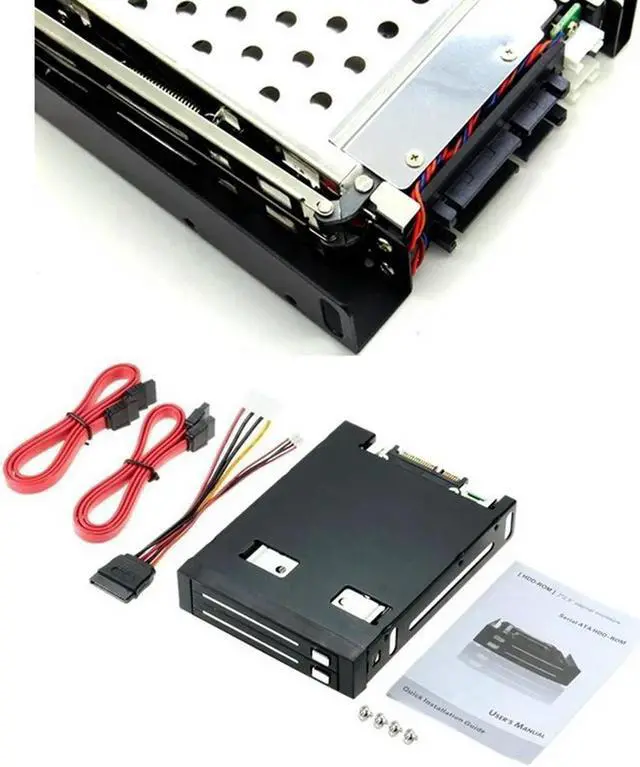 Alt view image 3 of 4 - Ruth's sister 2.5 Inch SSD HDD Enclosure Tray 2-Bay Disk Drive SATA Floppy Drive Enclosure Hard Disk Enclosure Extraction Box