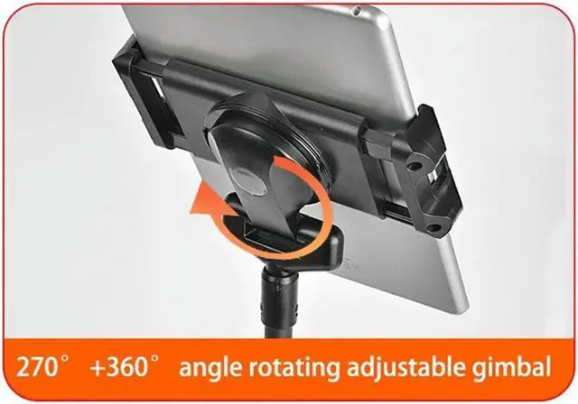 Alt view image 3 of 4 - Ruth's sister Tablet Computer Floor Stand 360° Rotating Telescopic Portable Desktop Stand For 4.7-12.9 Inch Mobile Phone Tablet PC