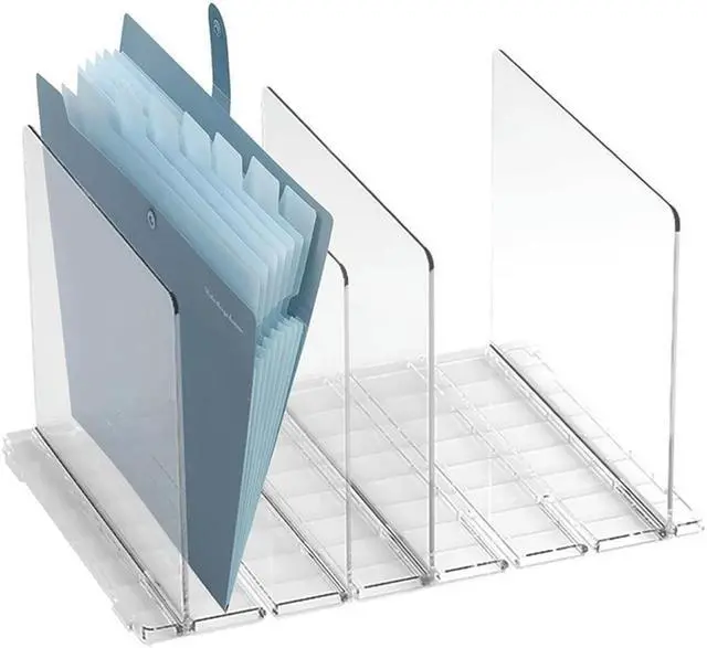 Main image of Ruth's sister Acrylic Desktop File Sorter Organizer, 4 Compartments Mail Organizers For Desk, For Desktop, Shelf, Office,Organizer