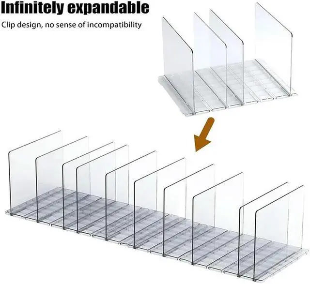 Alt view image 3 of 4 - Ruth's sister Acrylic Desktop File Sorter Organizer, 4 Compartments Mail Organizers For Desk, For Desktop, Shelf, Office,Organizer