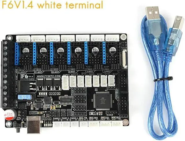 Alt view image 2 of 4 - Ruth's sister 3D Printer Motherboard F6 V1.4 Control Board Compatible With TMC2208 UART Mode Supports 6 Drivers With USB Cable