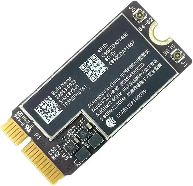 Alt view image 3 of 4 - Ruth's sister BCM94360CS2 Wireless-AC  Bluetooth BT 4.0 Airport 802.11Ac Card With MINI PCI-E Adapter