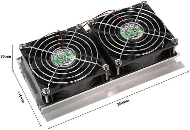 Alt view image 4 of 4 - Ruth's sister 200 x 115 x 8.5mm 120W Thermoelectric Peltier Refrigeration Semiconductor Cooling System Kit Double Fan