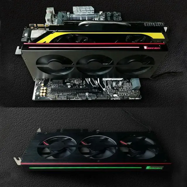 Alt view image 3 of 4 - Ruth's sister Vf-1 Graphics Card Aluminum Heatsink Support Desktop Motherboard Aura Control Color Rgb Graphics Card Cooler