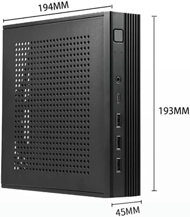 Alt view image 4 of 4 - Ruth's sister TX06 Mini HTPC ITX Case Typec Desktop Back Mount Mini Chassis