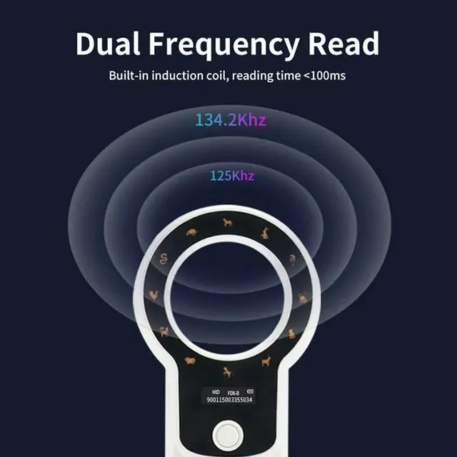 Alt view image 3 of 4 - Ruth's sister Bluetooth Animal Scanner With Storage Chip Identification Reader For Dogs And Cats 134.2/125Khz