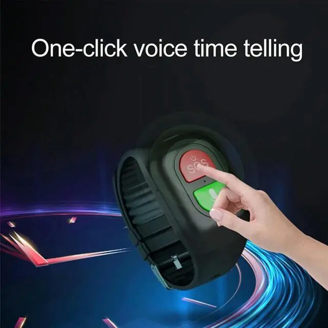 Alt view image 2 of 4 - Ruth's sister 1 Piece 4G SOS Anti-Wandering Tracker Sports Bracelet Heart Rate Blood Monitor Emergency Alarm GPS Tracking