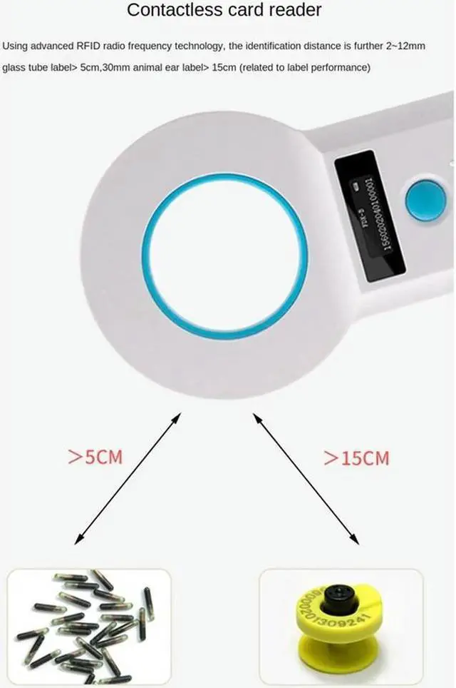Alt view image 4 of 4 - Ruth's sister Pet Microchip Reader Scanner RFID EMID Pet Chip Scanner Rechargeable Data Storage Animal Tag Scanner
