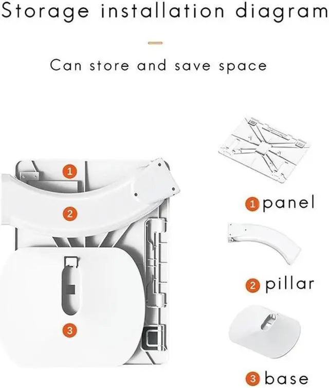 Alt view image 4 of 4 - Ruth's sister Laptop Stand - Portable Foldable Notebook Table Stand Bed Tray Pad,Adjustable Laptop Table Reading Desk For Home Office