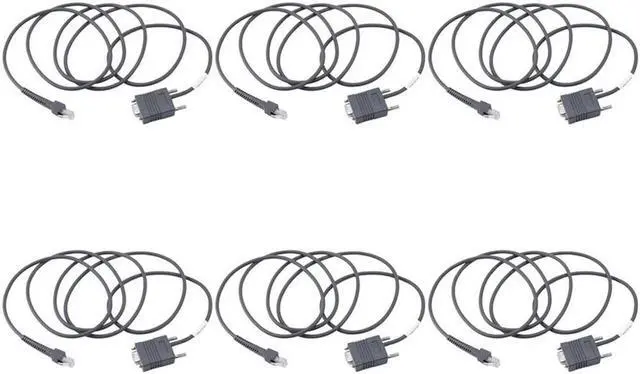 Main image of Ruth's sister 6X LS2208 RS232 Serial Cable CBA-R01-S07PAR For Symbol Barcode Scanner LS2208 6.5 Feet