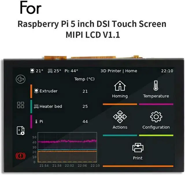 Alt view image 4 of 4 - Ruth's sister LCD Touch Screen 5INCH DSI Screen MIPI LCD V1.1 Display Voron 3D Printer Parts For Raspberry Pi Board