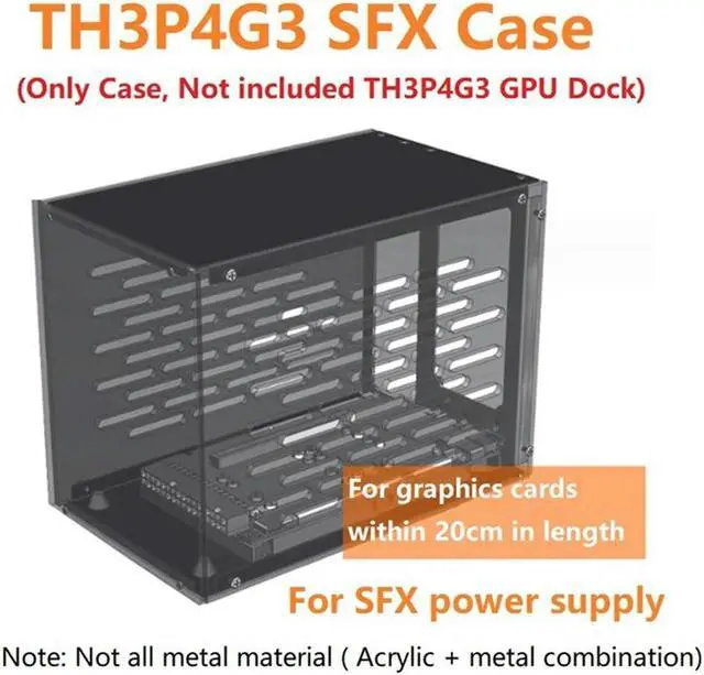 Alt view image 3 of 4 - Ruth's sister SFX Case For TH3P4G3 Thunderbolt-Compatible GPU Dock For Laptop Notebook To Graphic Card For SFX Flex (1U) Power Supply Durable