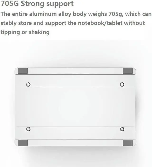 Alt view image 3 of 4 - Ruth's sister JIUSHARK 2 Pcs Universal Vertical Laptop Stand Aluminum Desktop Stand Holder With Adjustable Dock JSNB-8 & JSNB-2