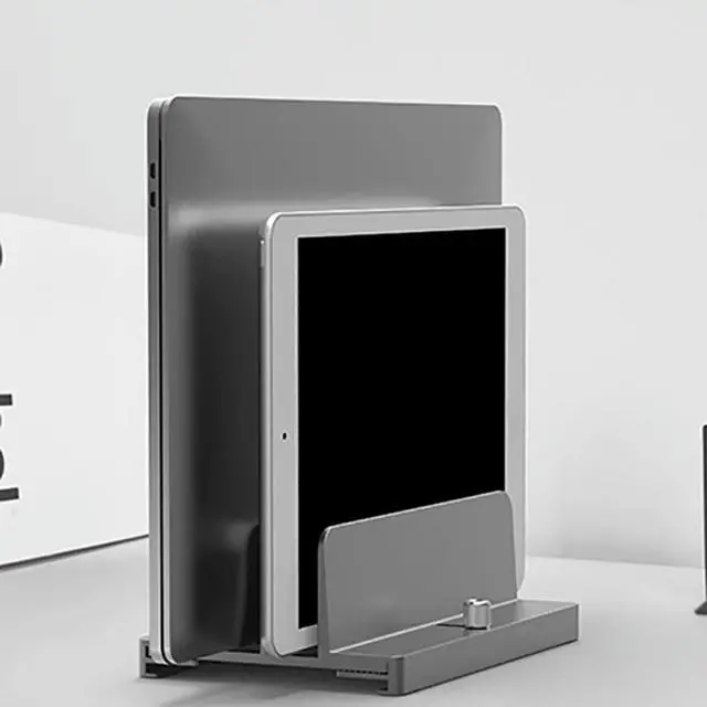 Alt view image 4 of 4 - Ruth's sister JIUSHARK 2 Pcs Universal Vertical Laptop Stand Aluminum Desktop Stand Holder With Adjustable Dock JSNB-8 & JSNB-2