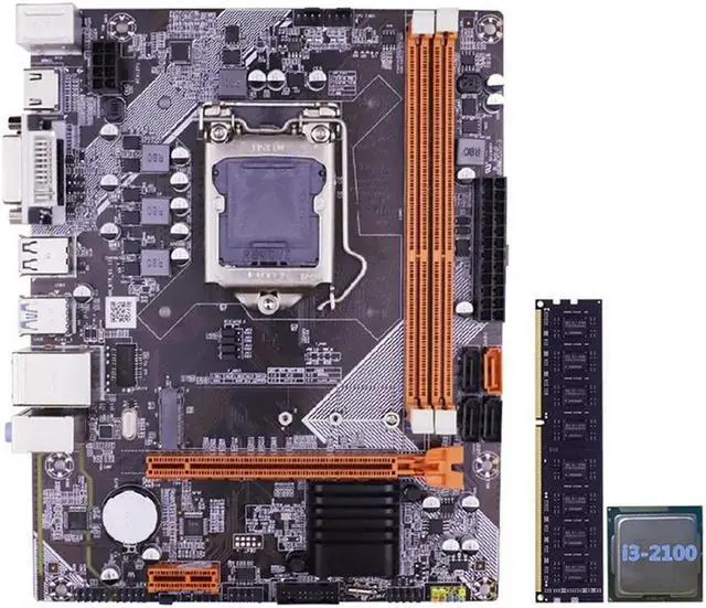 Main image of Ruth's sister Computer Motherboard B75 LGA 1155 M.2 NVME USB 3.0 SATA III Mainboard With Core I3 2100/2120 CPU 4GB 1600Mhz DDR3 Memory