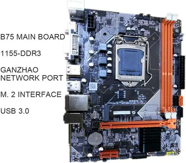 Alt view image 3 of 4 - Ruth's sister Computer Motherboard B75 LGA 1155 M.2 NVME USB 3.0 SATA III Mainboard With Core I3 2100/2120 CPU 4GB 1600Mhz DDR3 Memory