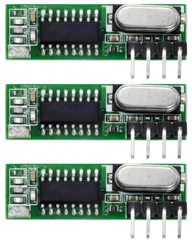 Main image of 3PCS Mhz Superheterodyne RF Receiver and Transmitter Module for Wireless Module Kit 433Mhz Remote Control-AB01