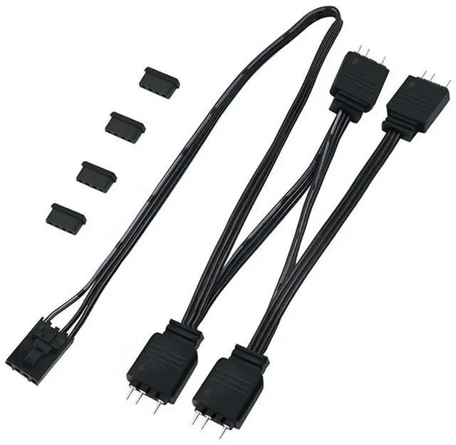 Main image of 1 to 4 ARGB Splitter Extension Cable Connect to 5V 3-Pin ARGB for Commander Core and ICUE Commander CORE XT-AB01