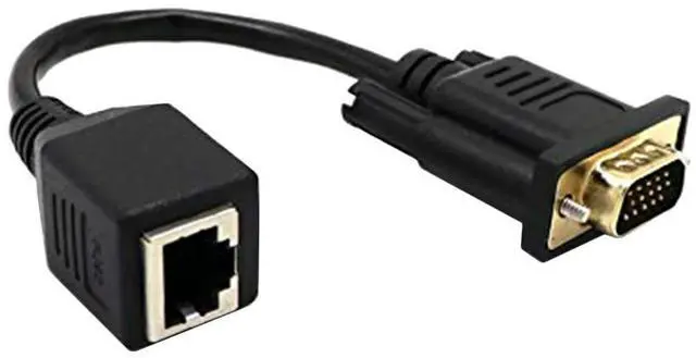 Main image of VGA to RJ45 Adapter Network Cable to VGA Network Cable Connector Monitor to Network Cable Connector VGA Extender-AB01