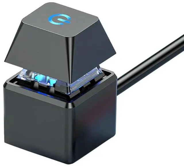 Main image of Computer Switch PC Motherboard External Start LED Light Power ON/OFF Square Button 2M Extension Cable Black-AB01
