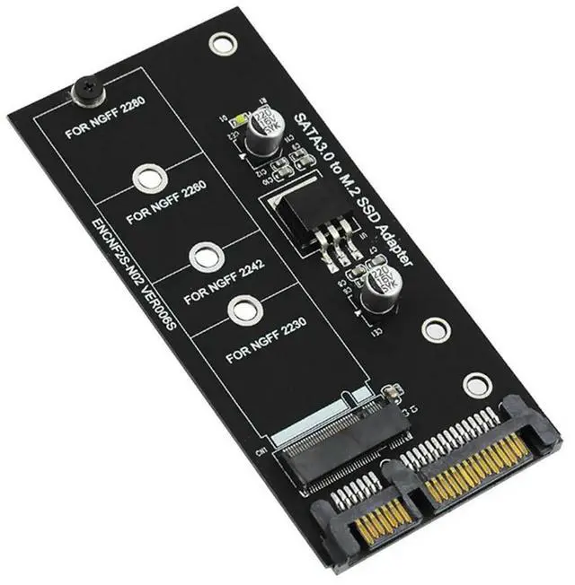 Main image of M.2 SATA Adapter M2 to SATA Adapter M.2 to SATA Adapter M.2 NGFF Converter 2.5inch SATA3 Card B Key for 2230-2280 M2 SSD-AB01