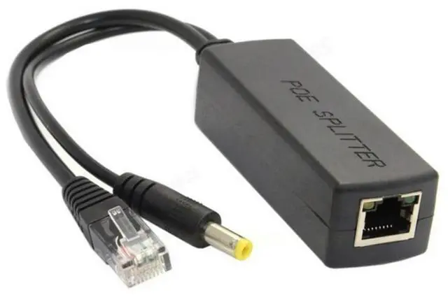 Main image of Gigabit Mini PoE Splitter 10/100/1000Mbps POE Splitter DC Output 12V Power over Ethernet IEEE 802.3af for IP Came Black-AB01