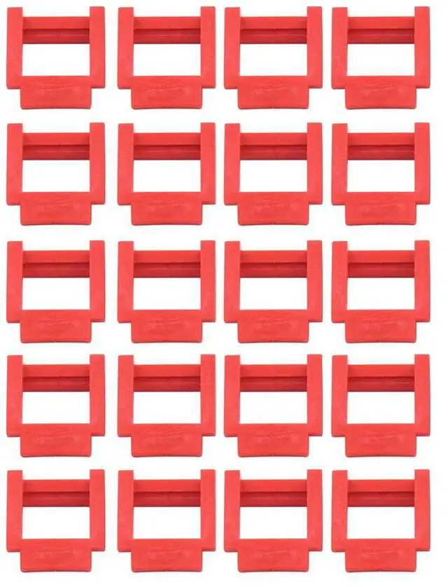 Main image of 20Pcs PCI-E Riser Card Retainer Vertical Mount Locker PCIE 1X Solt Retainer for Mining BTC Riser for Video Card, Red-AB01