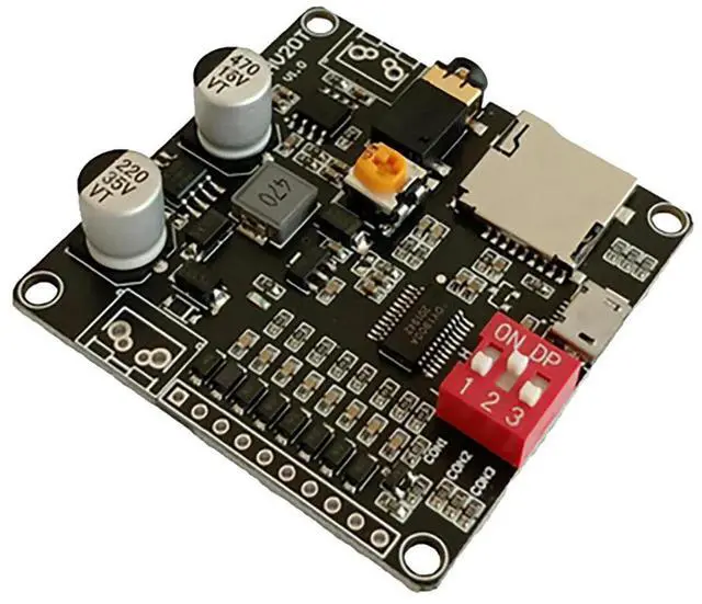 Main image of DY-HV20T Voice Playback Module 12V/24V Power Supply 10W/20W Amplifier Support Micro-SD Card MP3 Music Player for-AB01
