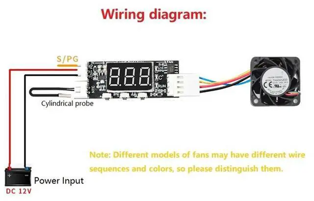 Main image of 12V PWM 4-Wire Fan Temperature Control Speed Controller Chassis Noise Reduction Module Support Fan Speed Control-AB01