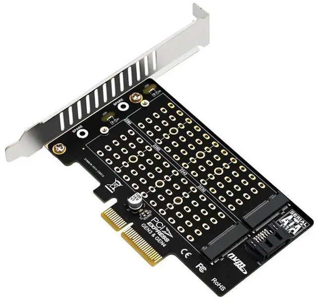 Main image of M.2 NVMe NGFF SSD To PCIE SATA Adapter PCIE To M2/M.2 Adapter SATA M.2 SSD PCIE Adapter M Key B Key B+M Key-AB01