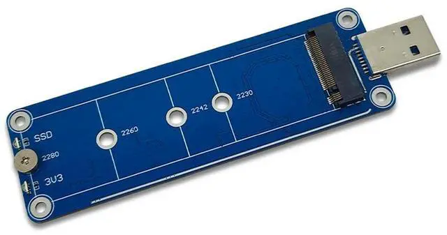 Main image of M.2 NVME to USB 3.0 Riser Board Converter Adapter USB 3.0 to M-Key NVME USB3.2 Adapter for 2230 2240 2260 2280 M2 SSD-AB01