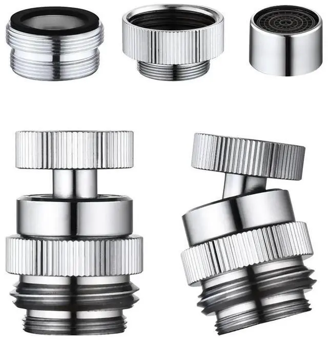 Main image of Sink Faucet Adapter Kit Swivel Aerator Adapter to Connect Garden Hose,Multi-Thread Garden Hose Adapter ,3/4in GHT Thread-AB01