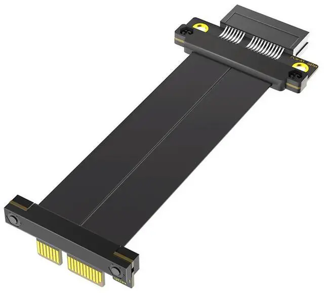 Main image of PCI-E4.0 X4 Riser Cable PCIe Gen4 4X to 4X Extension Cable PCI Express Riser Card Ribbon Extender 8Gb for PC Laptop-AB01