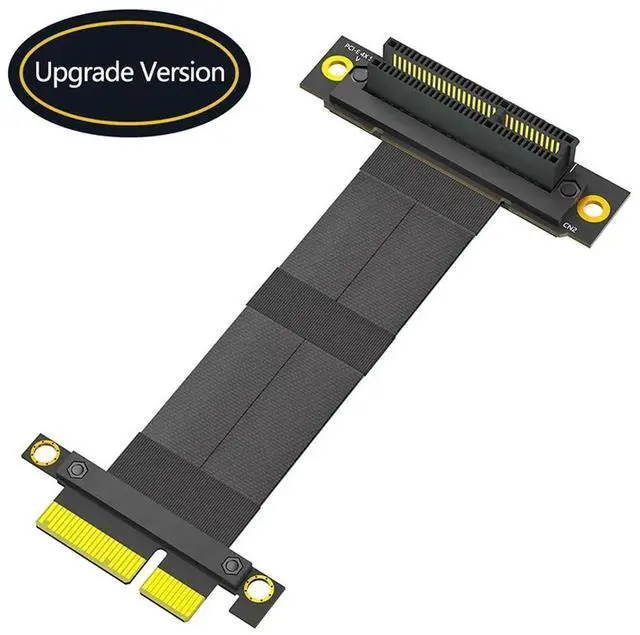 Main image of PCIE X4 Extension Cable Riser Extender Gold-plated Connector PCI Express 3.0 4X Male to Female 90 Degree Slot Flexible Cable